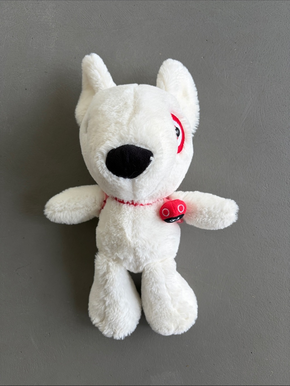 Target Plush White English Bull Terrier Bullseye with Backpack Stuffed Animal